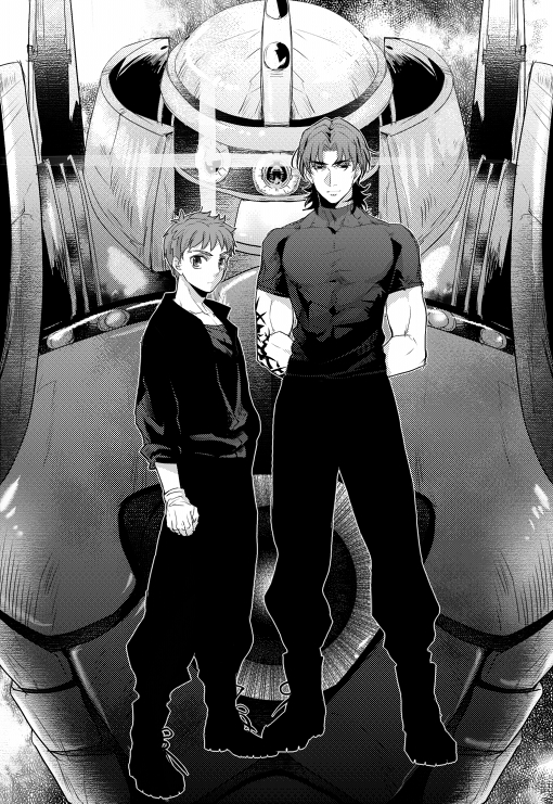emiya shirou and kotomine kirei (fate and 2 more) drawn by pinki_(shounenkakuseiya)
