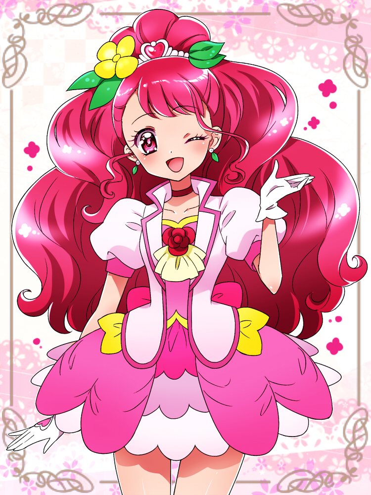 hanadera nodoka and cure grace (precure and 1 more) drawn by kagami_chihiro