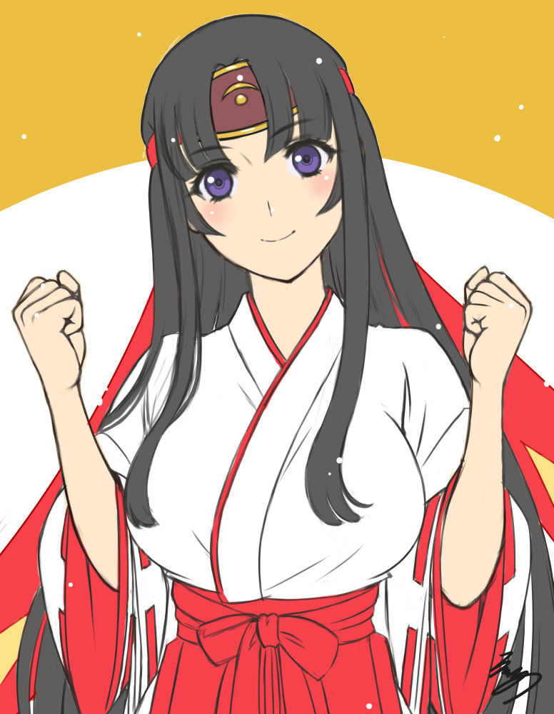 tomoe and musha miko tomoe (queen's blade) drawn by eiwa