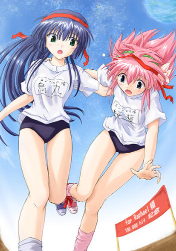 milfeulle sakuraba and karasuma chitose (galaxy angel) drawn by rohgun