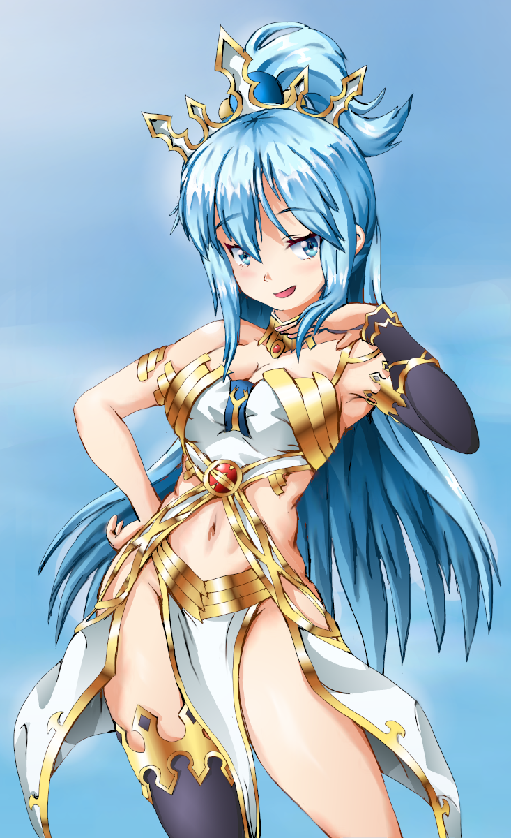 aqua and ishtar (fate and 2 more) drawn by solace