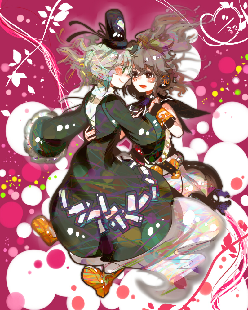 toyosatomimi no miko and soga no tojiko (touhou) drawn by itomugi-kun
