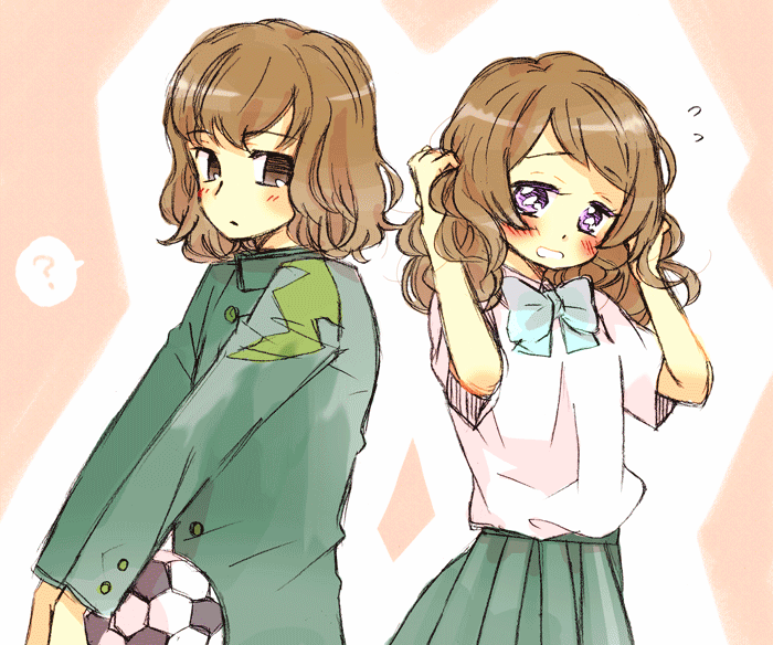 shindou takuto and yamana akane (inazuma eleven and 1 more) drawn by suto