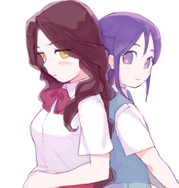 raimon natsumi and kudou fuyuka (inazuma eleven) drawn by higebu