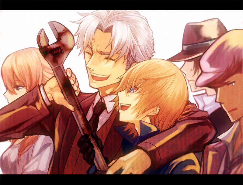 ladd russo, graham specter, lua klein, shaft, and neider jascules (baccano!) drawn by nanamura