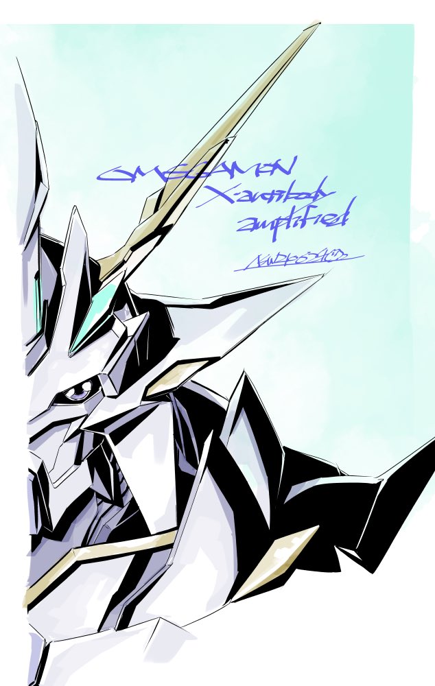 omegamon and omegamon x-antibody (digimon) drawn by as'maria