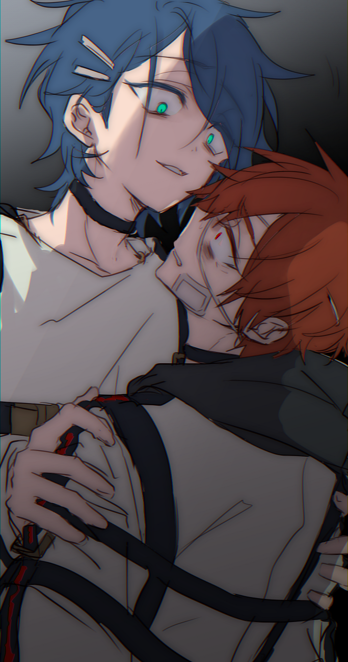 kajiyama fuuta and sakurai haruka (milgram) drawn by kao_ru05