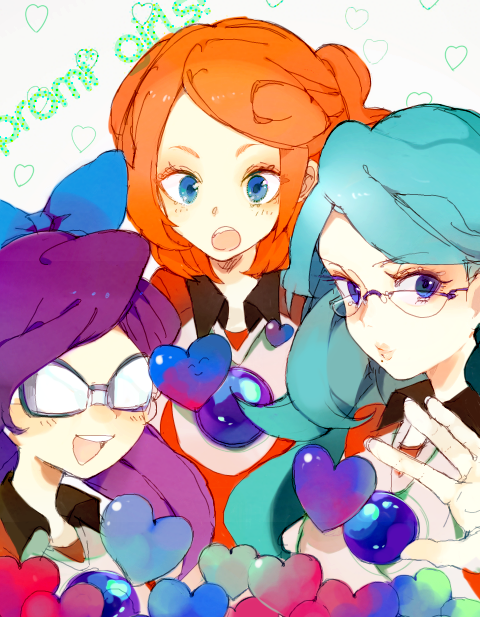 hasuike an, nitou honoka, and barazono hana (inazuma eleven) drawn by ototoi
