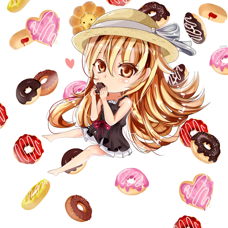 oshino shinobu (monogatari and 2 more) drawn by chanis