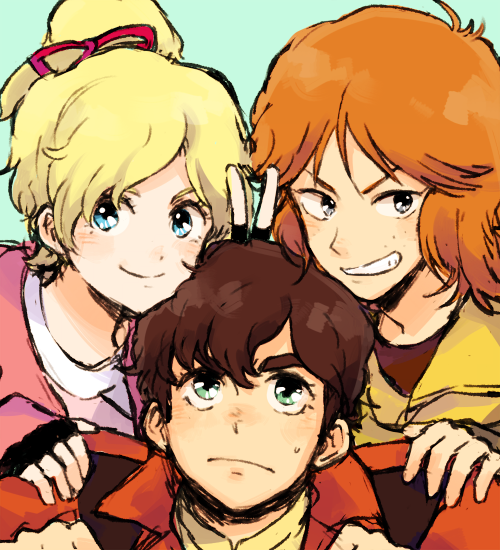 judau ashta, elle vianno, and beecha oleg (gundam and 1 more) drawn by inasaba