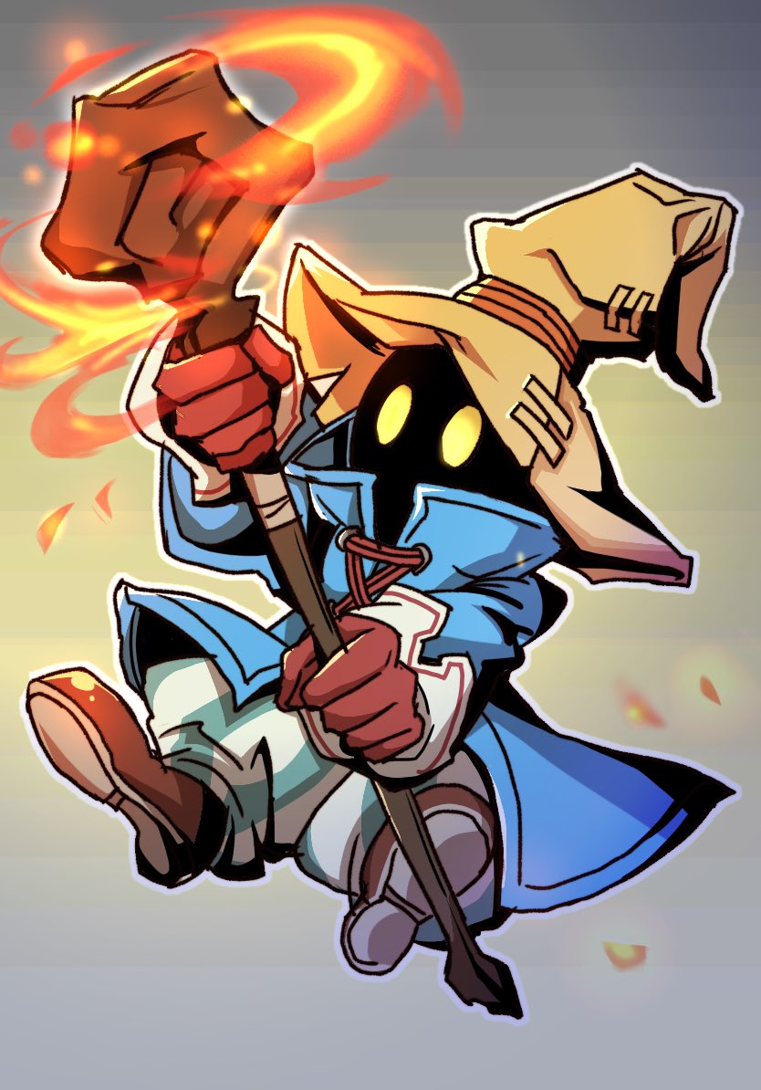 black mage and vivi ornitier (final fantasy and 1 more) drawn by sa_kichi
