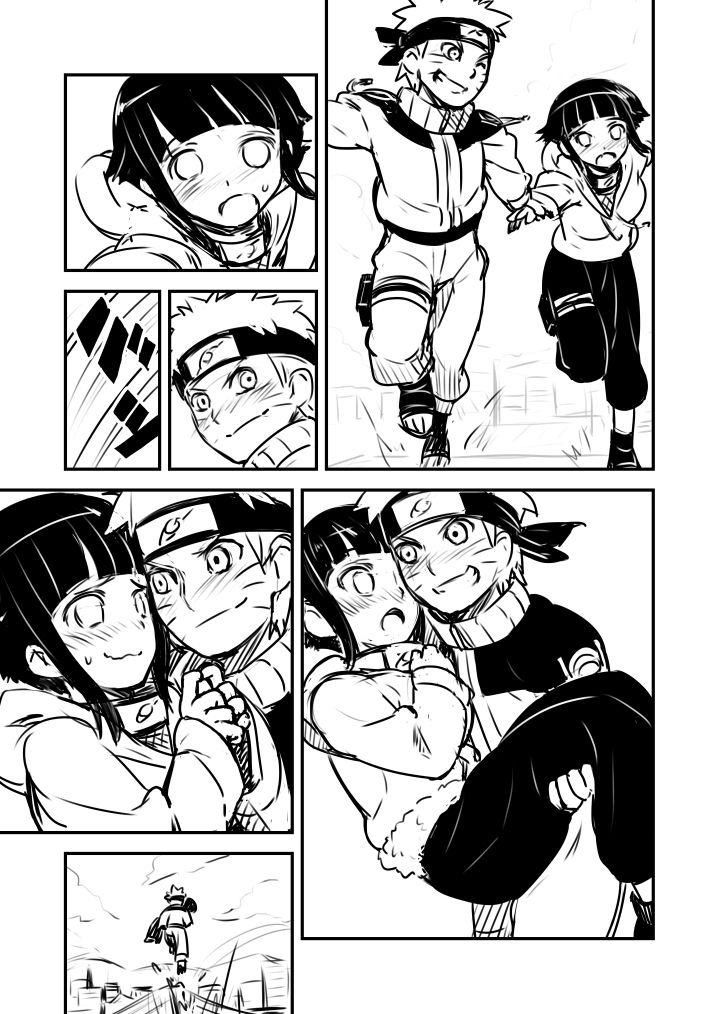 uzumaki naruto and hyuuga hinata (naruto) drawn by 774_(nanashi)