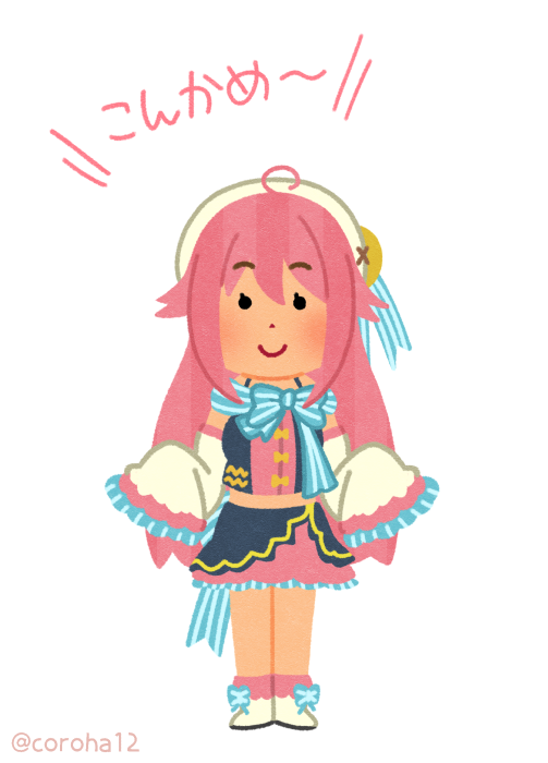 mizugame mia (irasutoya and 1 more) drawn by coroha