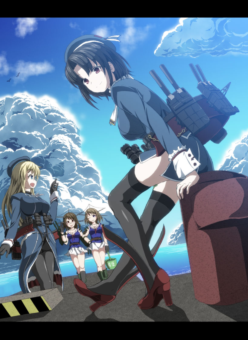 atago, takao, maya, and choukai (kantai collection) drawn by wrwr