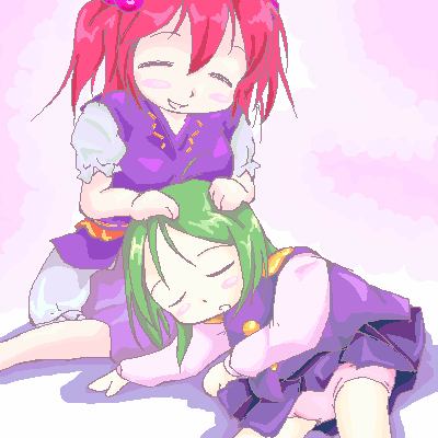shiki eiki and onozuka komachi (touhou) drawn by pon_(kinoko)