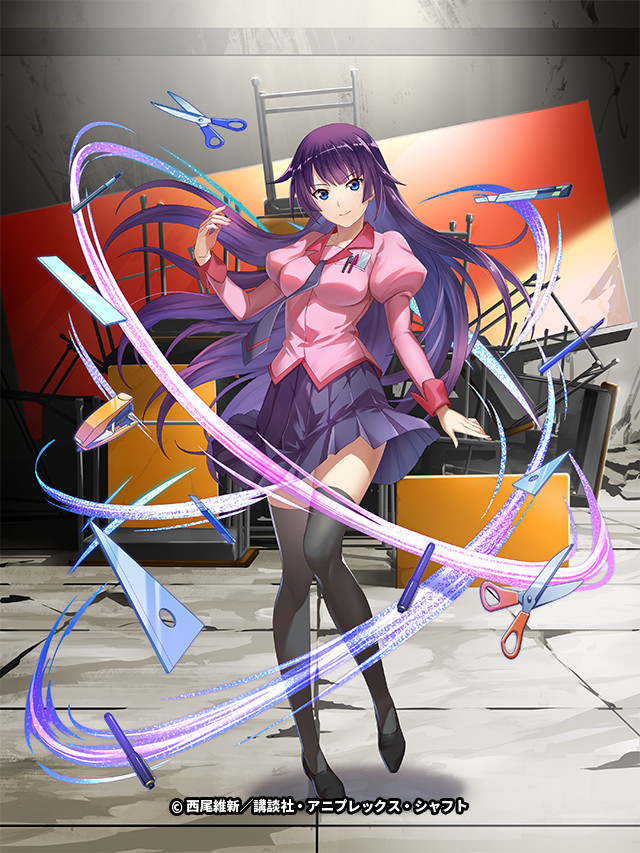 senjougahara hitagi (monogatari and 2 more)