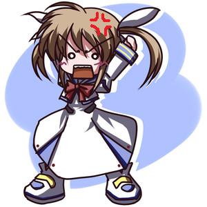 takamachi nanoha (lyrical nanoha and 1 more) drawn by fictional_sister