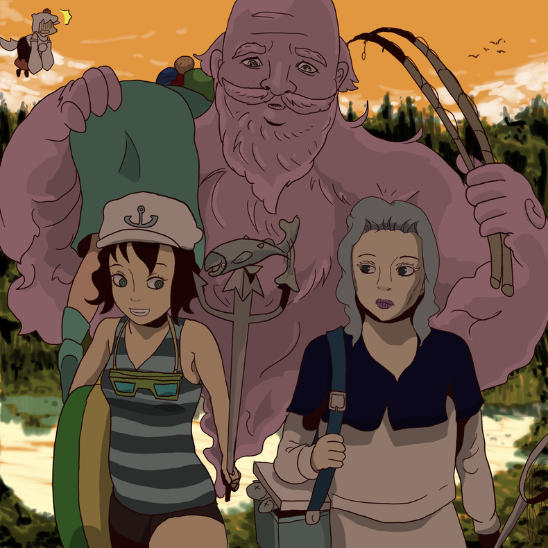 inubashiri momiji, kawashiro nitori, murasa minamitsu, kumoi ichirin, and unzan (touhou) drawn by kokoyashi