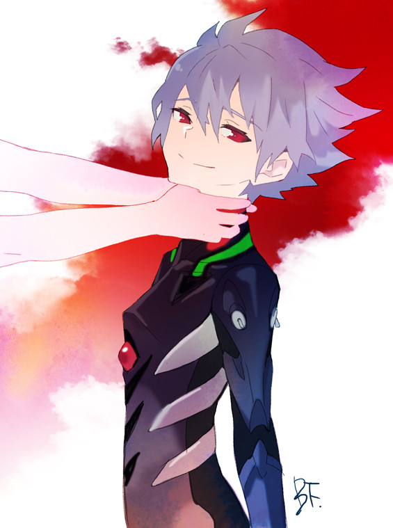 nagisa kaworu (neon genesis evangelion and 2 more) drawn by bf._(sogogiching)