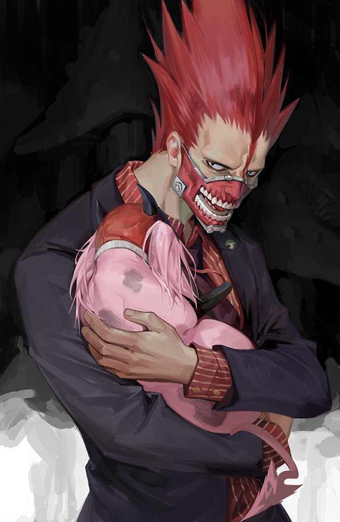 en and kikurage (dorohedoro) drawn by white-corner