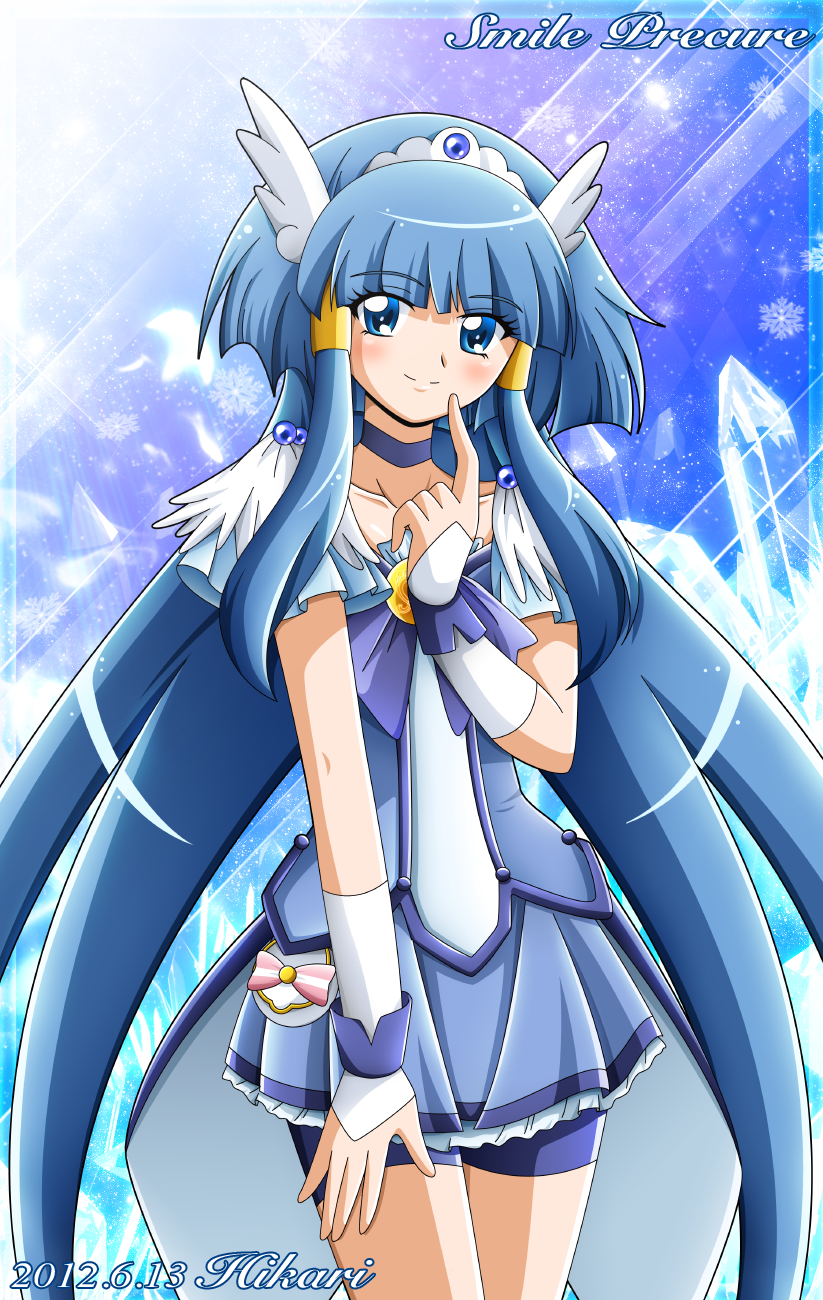 aoki reika and cure beauty (precure and 1 more) drawn by hikari_(hikari_no_kobako)