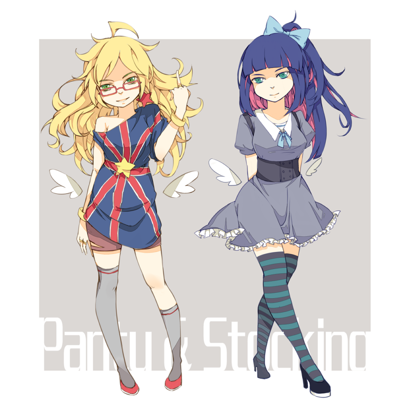 stocking and panty (panty & stocking with garterbelt) drawn by doming