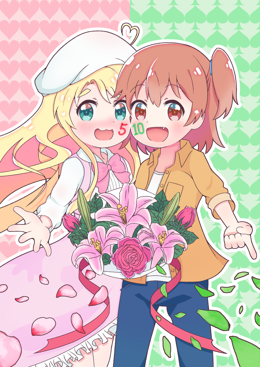 himesaka noa and hoshino hinata (watashi ni tenshi ga maiorita!) drawn by r245