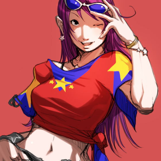 asamiya athena (the king of fighters and 1 more) drawn by falcoon