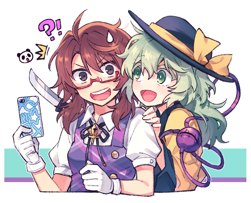 komeiji koishi and usami sumireko (touhou and 1 more) drawn by re_ghotion