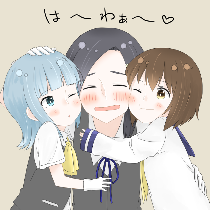yukikaze, kuroshio, and hatsukaze (kantai collection) drawn by hamuzora