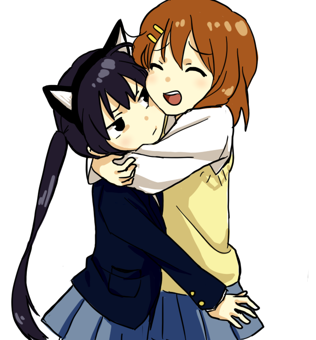 nakano azusa and hirasawa yui (k-on!) drawn by ronti