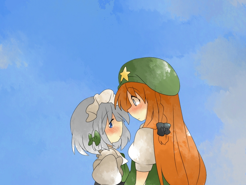 izayoi sakuya and hong meiling (touhou) drawn by hammer_(sunset_beach)