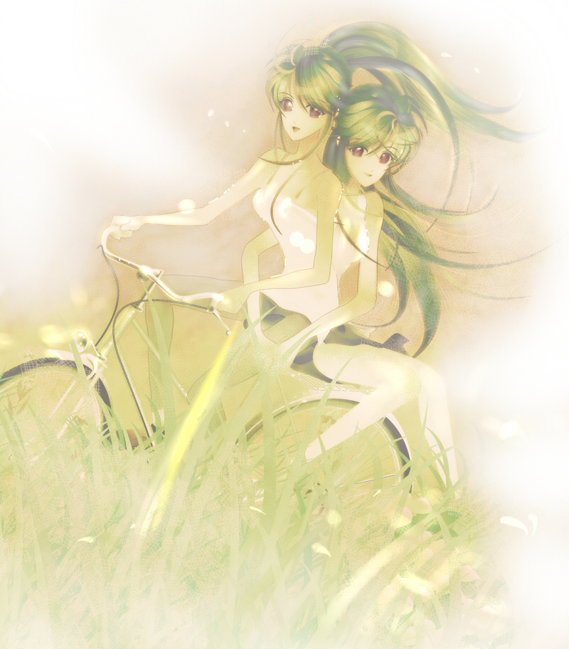sonozaki mion and sonozaki shion (higurashi no naku koro ni) drawn by uru_(pixiv1606516)