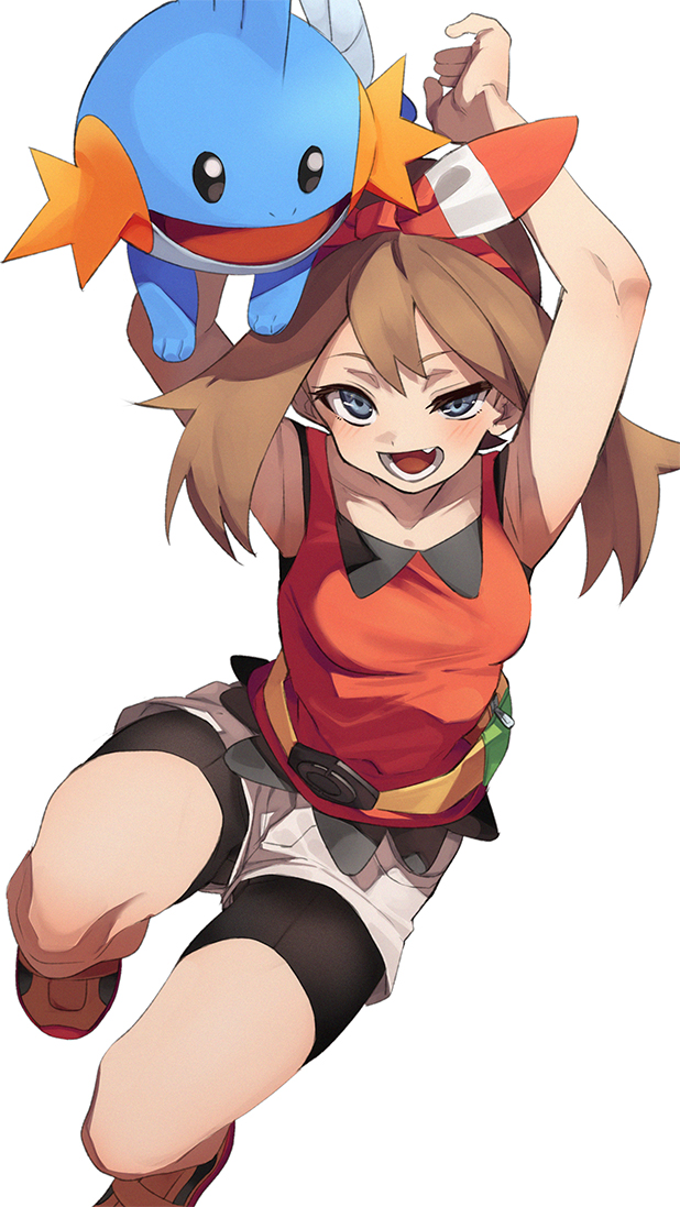 may and mudkip (pokemon and 1 more) drawn by fu-ta