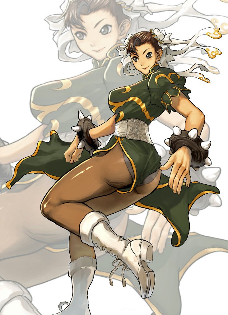 chun-li (street fighter) drawn by inumaru_(sougen_no_marogoya)
