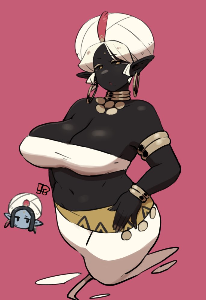genie, genie mama, black genie, and black genie mama (original) drawn by siva-siva