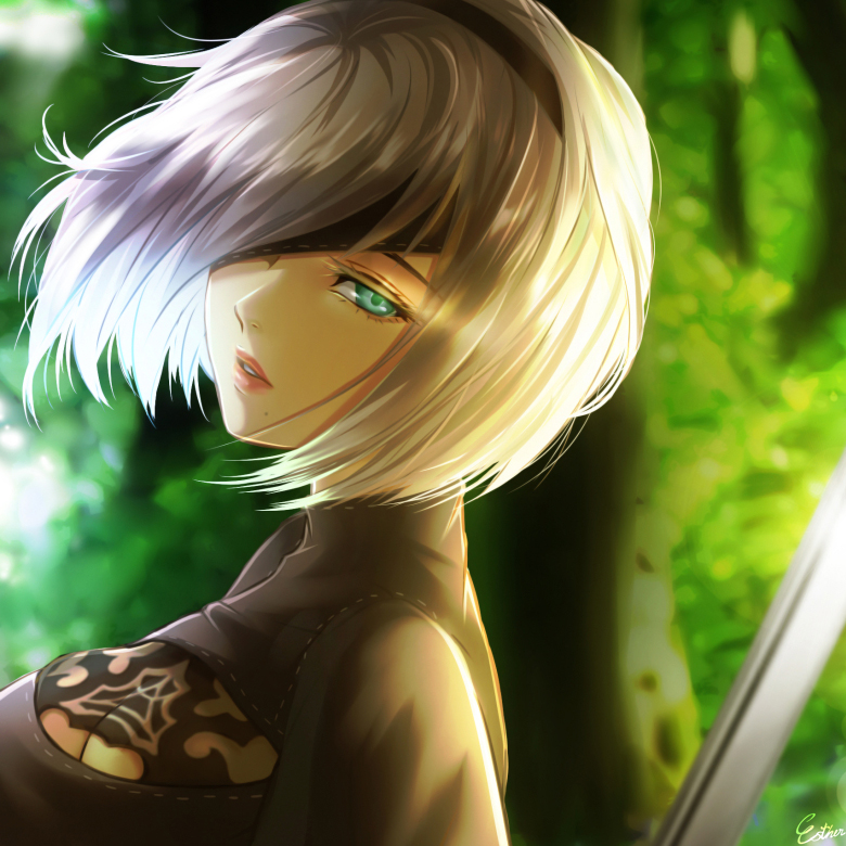 2b (nier and 1 more) drawn by esther_shen