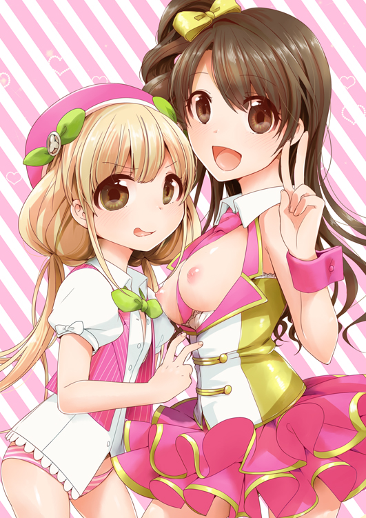 shimamura uzuki and futaba anzu (idolmaster and 1 more) drawn by ariike_tomosane