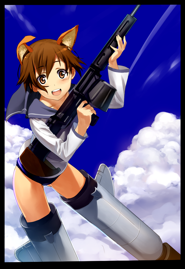miyafuji yoshika (world witches series and 1 more) drawn by heyagakitanai