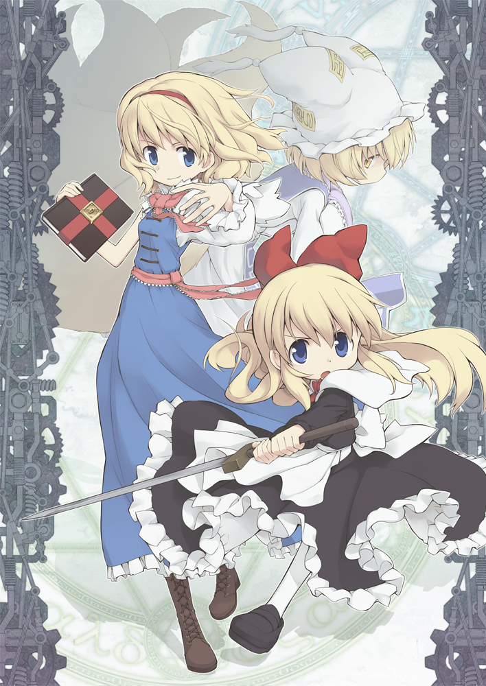 alice margatroid, yakumo ran, and shanghai doll (touhou) drawn by nekoguruma