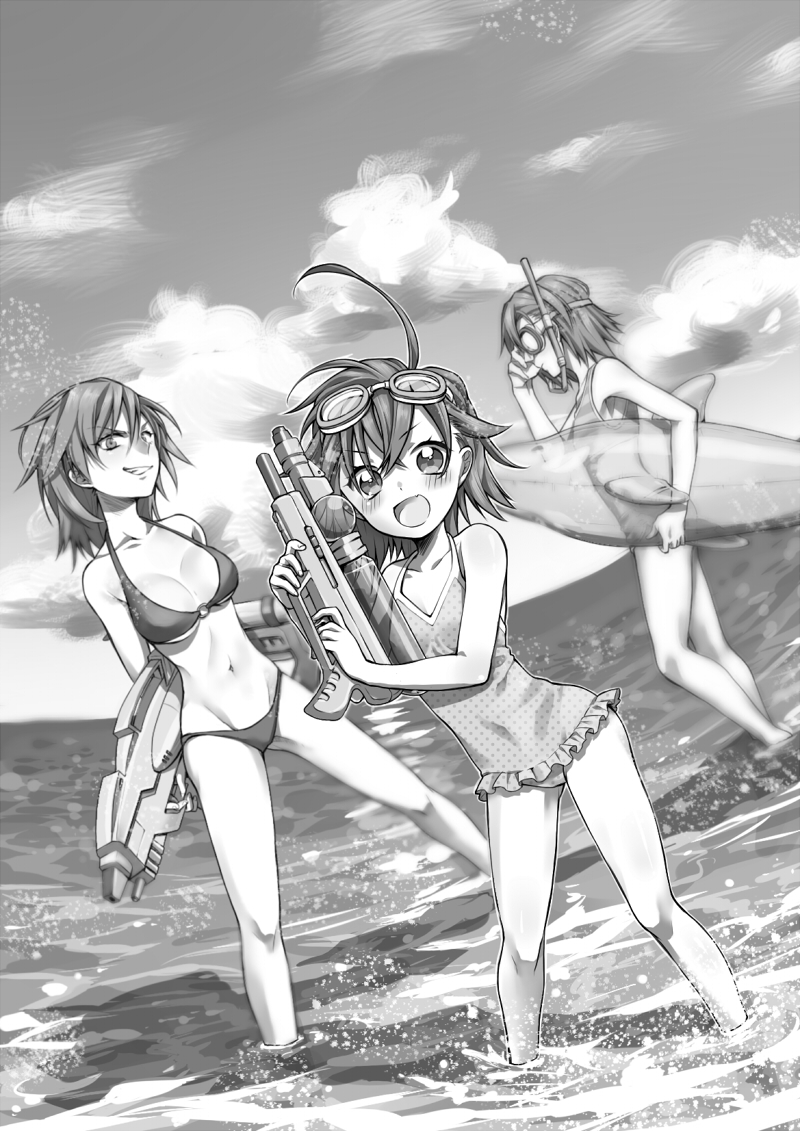 last order, misaka imouto, and misaka worst (toaru majutsu no index) drawn by namo
