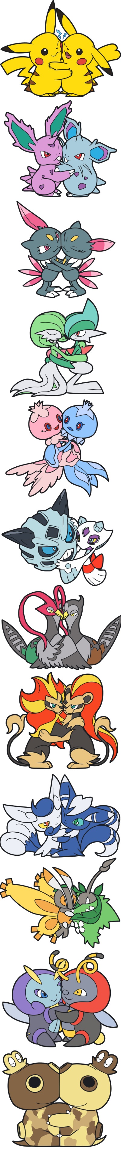 pikachu, gardevoir, gallade, froslass, sneasel, and 11 more (pokemon)