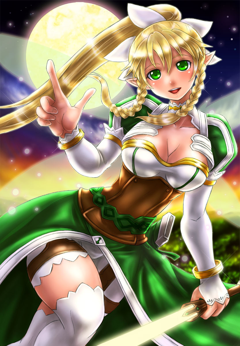 leafa (sword art online) drawn by boken_fantasy