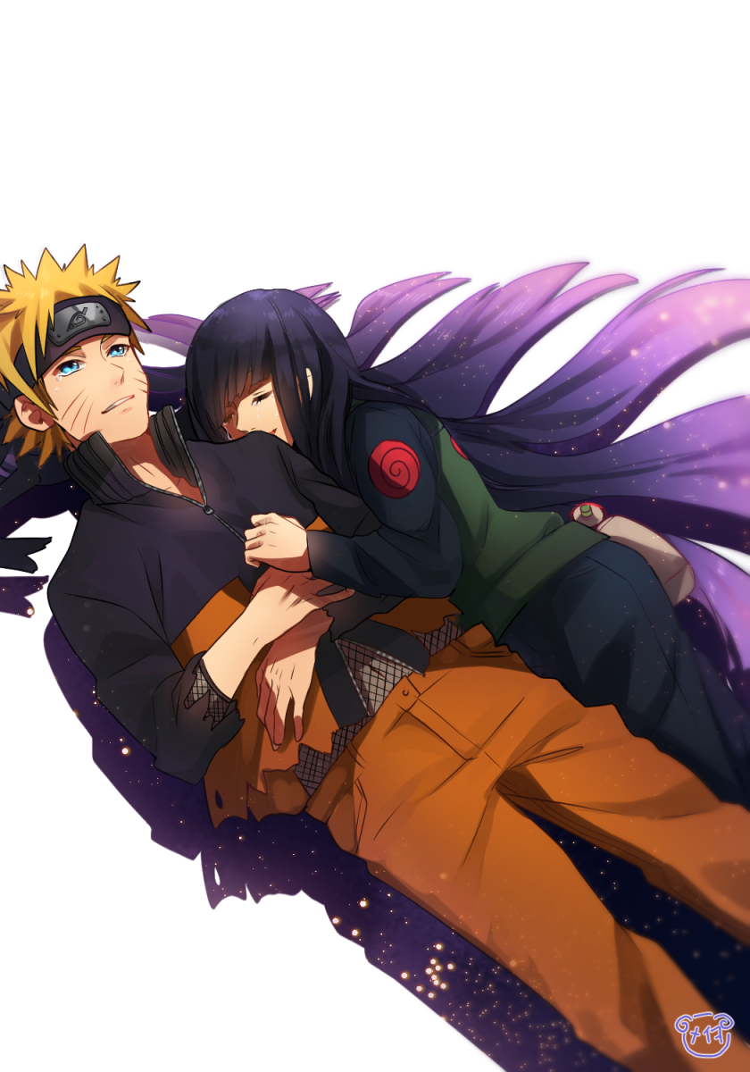 uzumaki naruto and hyuuga hinata (naruto and 1 more) drawn by meiko_(puua)