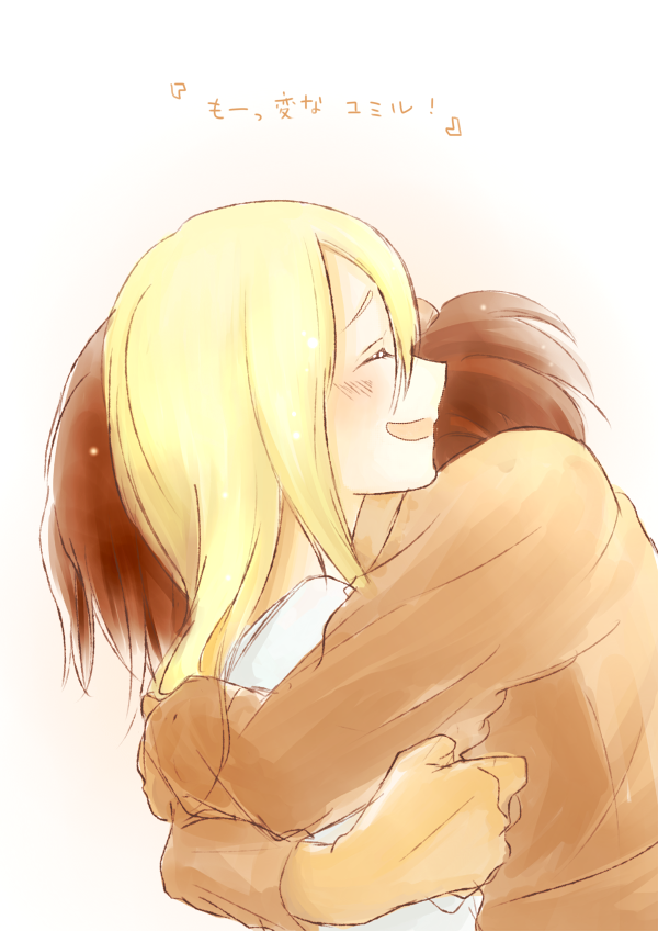 krista lenz and ymir (shingeki no kyojin) drawn by aoaoaoaoiao
