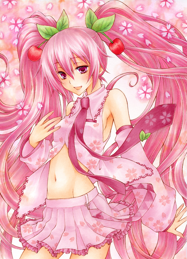 hatsune miku and sakura miku (vocaloid) drawn by aoi_yuuka_(ao_no_kokoro)