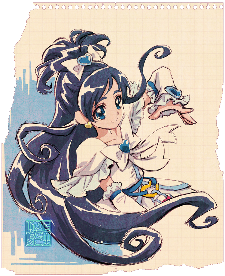 yukishiro honoka and cure white (precure and 2 more) drawn by kamikita_futago