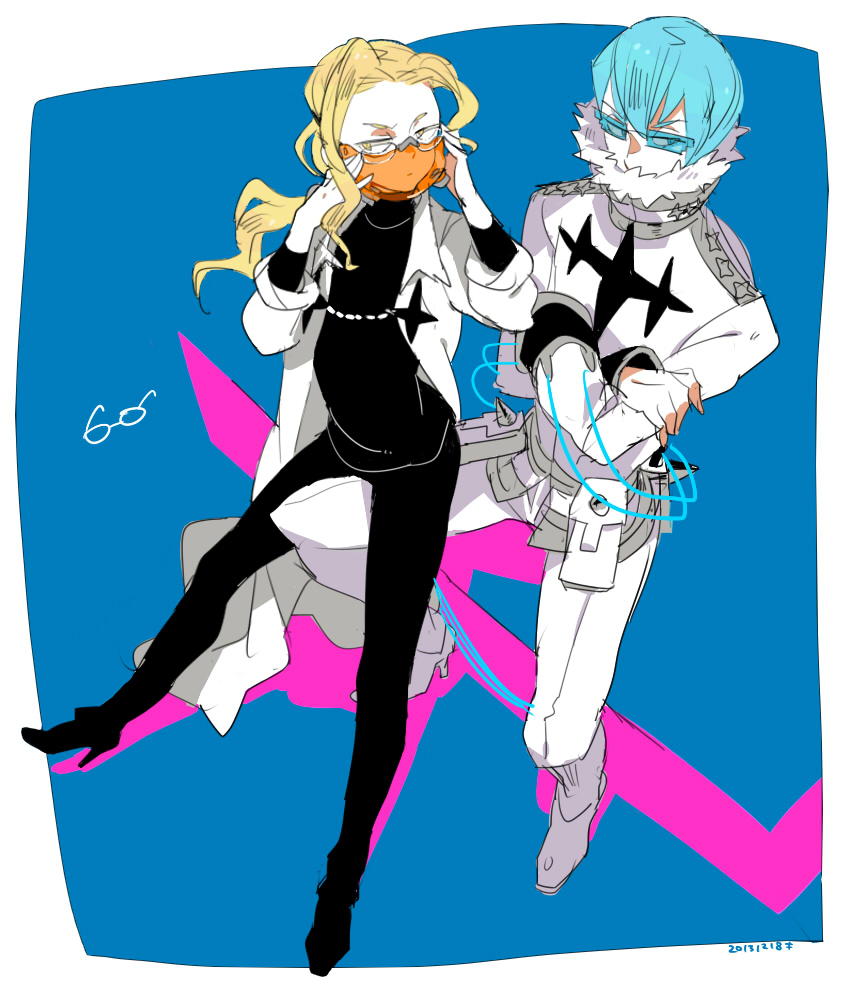 inumuta houka and iori shirou (kill la kill) drawn by kinako_(marubotan)
