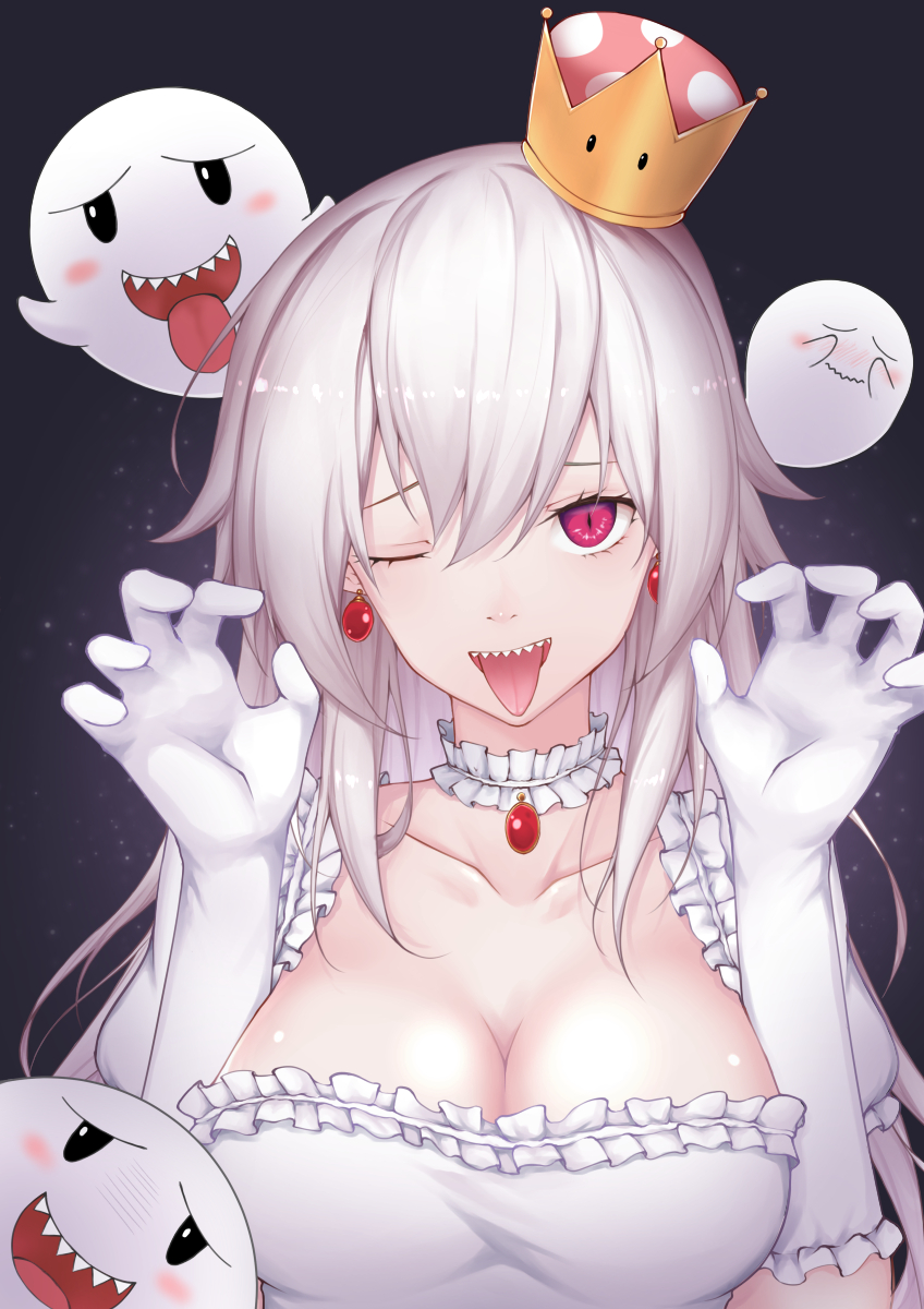 princess king boo and boo (mario and 2 more) drawn by scal2let