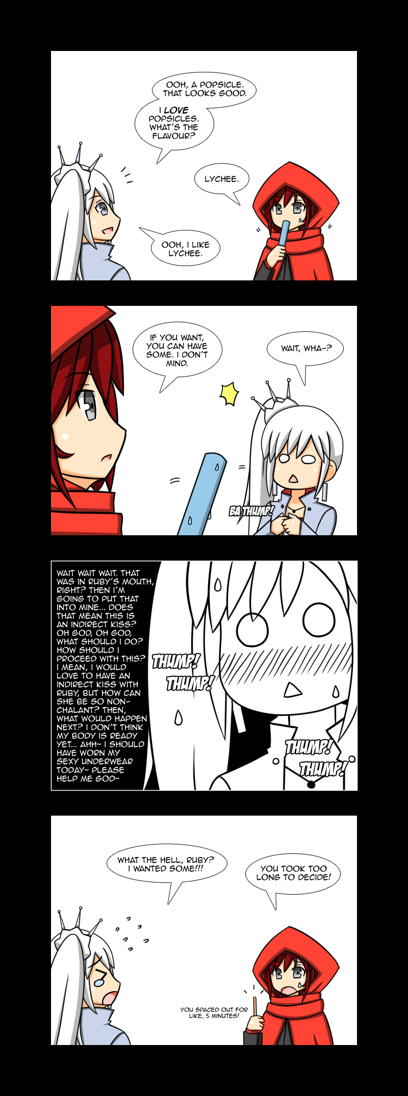 ruby rose and weiss schnee (rwby) drawn by lunarisaileron